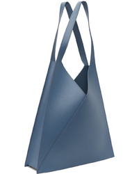 blaue Shopper Tasche aus Leder von MM6 MAISON MARGIELA