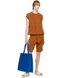 blaue Shopper Tasche aus Leder von At.Kollektive