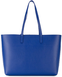 blaue Shopper Tasche aus Leder von Saint Laurent