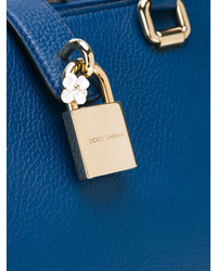 blaue Shopper Tasche aus Leder von Dolce & Gabbana