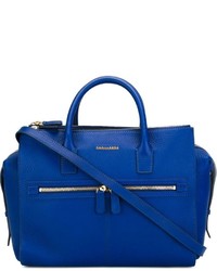 blaue Shopper Tasche aus Leder von Dsquared2