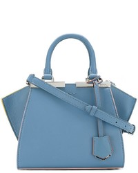 blaue Shopper Tasche aus Leder von Fendi