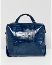 blaue Shopper Tasche aus Leder von French Connection