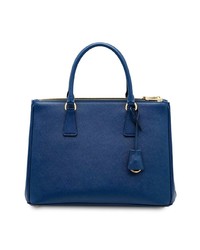 blaue Shopper Tasche aus Leder von Prada