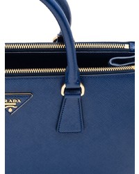 blaue Shopper Tasche aus Leder von Prada