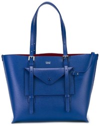 blaue Shopper Tasche aus Leder von Giorgio Armani