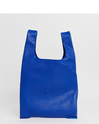 blaue Shopper Tasche aus Leder von Hill & Friends