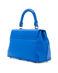 blaue Shopper Tasche aus Leder von Giaquinto