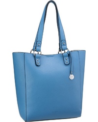 blaue Shopper Tasche aus Leder von L.Credi