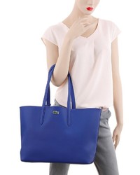 blaue Shopper Tasche aus Leder von Lacoste