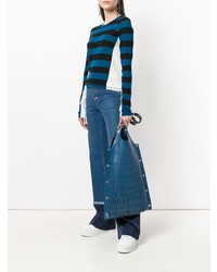 blaue Shopper Tasche aus Leder von Sonia Rykiel