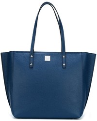 blaue Shopper Tasche aus Leder von MCM
