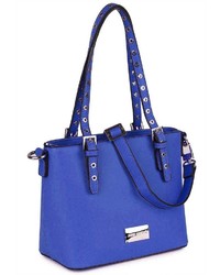 blaue Shopper Tasche aus Leder von MERCH MASHIAH