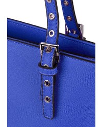 blaue Shopper Tasche aus Leder von MERCH MASHIAH