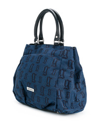 blaue Shopper Tasche aus Leder von John Galliano