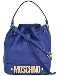 blaue Shopper Tasche aus Leder von Moschino