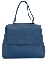 blaue Shopper Tasche aus Leder von Orciani