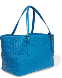 blaue Shopper Tasche aus Leder von Bottega Veneta