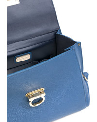 blaue Shopper Tasche aus Leder von Salvatore Ferragamo