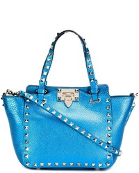 blaue Shopper Tasche aus Leder von Valentino Garavani