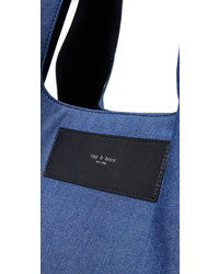 blaue Shopper Tasche aus Leder von Rag & Bone
