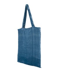 blaue Shopper Tasche aus Samt von Jupe By Jackie