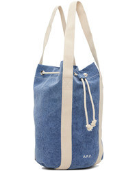 blaue Shopper Tasche aus Segeltuch von A.P.C.