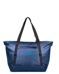blaue Shopper Tasche aus Segeltuch von Pacsafe