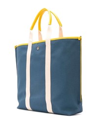 blaue Shopper Tasche aus Segeltuch von Bally