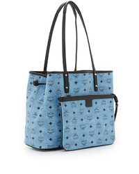 blaue Shopper Tasche aus Segeltuch von MCM