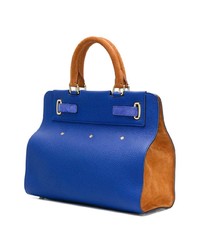 blaue Shopper Tasche aus Wildleder von Fontana