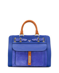 blaue Shopper Tasche aus Wildleder von Fontana
