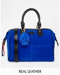 blaue Shopper Tasche aus Wildleder von Paul's Boutique