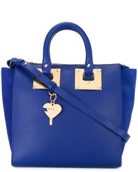 blaue Shopper Tasche aus Wildleder von Sophie Hulme