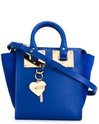 blaue Shopper Tasche aus Wildleder von Sophie Hulme