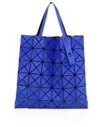 blaue Shopper Tasche mit geometrischem Muster