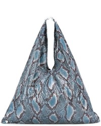 blaue Shopper Tasche mit Schlangenmuster von MM6 MAISON MARGIELA