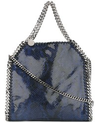 blaue Shopper Tasche mit Schlangenmuster von Stella McCartney