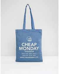 blaue Shopper Tasche von Cheap Monday