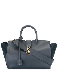 blaue Shopper Tasche von Saint Laurent