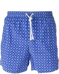 blaue Shorts mit Blumenmuster von Kiton
