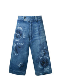 blaue Shorts mit Blumenmuster von Marna Ro
