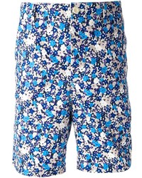 blaue Shorts mit Blumenmuster von Sacai