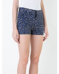 blaue Shorts mit Leopardenmuster von Barbara Bui