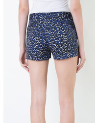 blaue Shorts mit Leopardenmuster von Barbara Bui