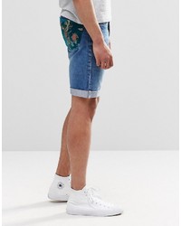 blaue Shorts von Reclaimed Vintage