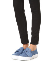 blaue Slip-On Sneakers aus Jeans von Rebecca Minkoff