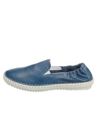 blaue Slip-On Sneakers aus Leder von camel active