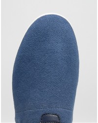 blaue Slip-On Sneakers aus Segeltuch von Vagabond