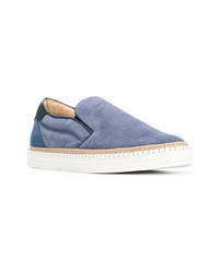 blaue Slip-On Sneakers aus Wildleder von Hogan